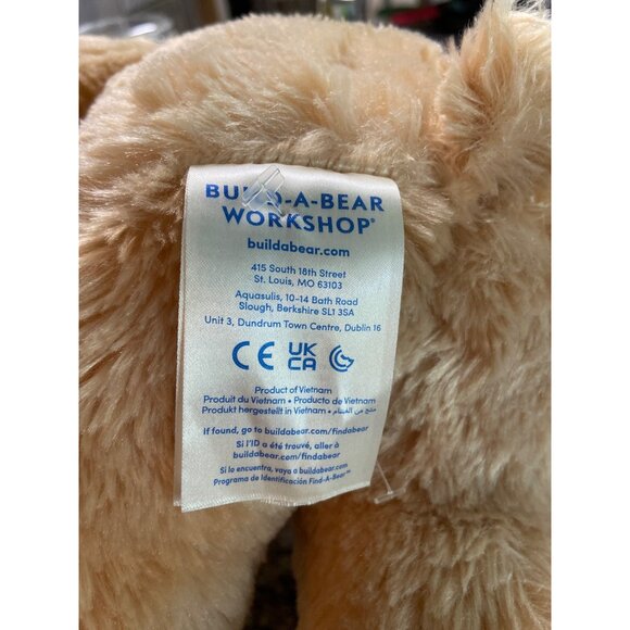 Build-A-Bear Happy Birthday Plush Teddy Bear 14” Tan Stuffed Animal Gift - Picture 6 of 9